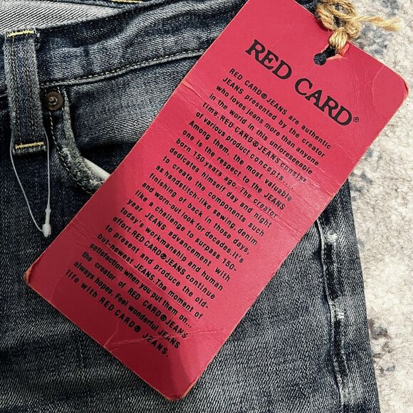 Red Card Tokyo x Beams Japan Rhytm Vintage Mid Straight Size 31 Jeans Button Fly - Picture 3 of 7
